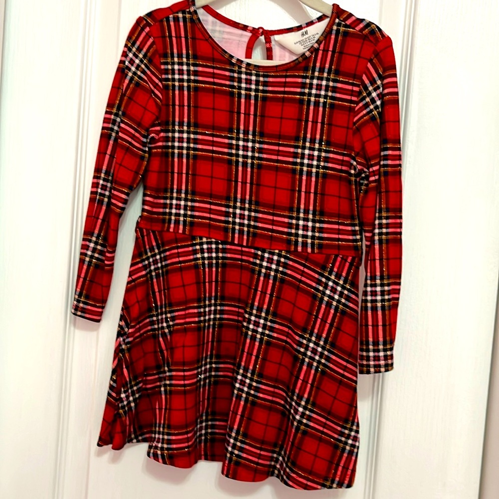 Red plaid dress